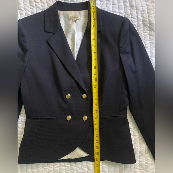 Cremieux Navy Blazer with Gold buttons. Women’s 8 business lined jacket, work - Picture 10 of 15